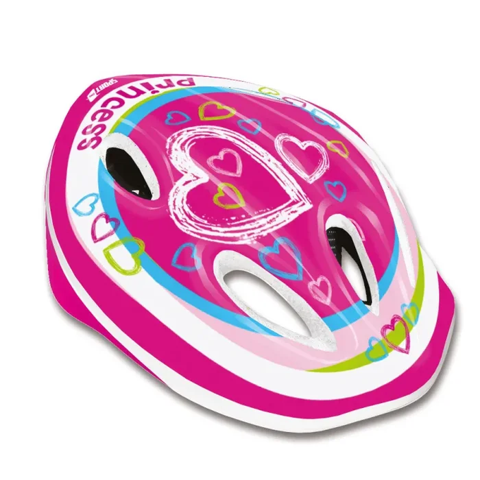 Casco EASY GIRL Aereodinamico per Bambini Misura 52-56 cm con Fori di Aerazione Rosa o Fucsia - immagine 3