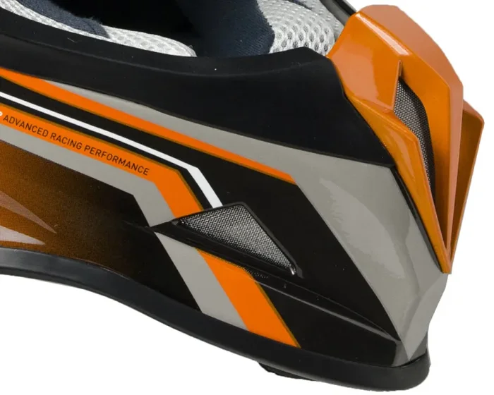 Casco Integrale per Moto Cross con Frontino CGM Track 601G Arancione - immagine 2