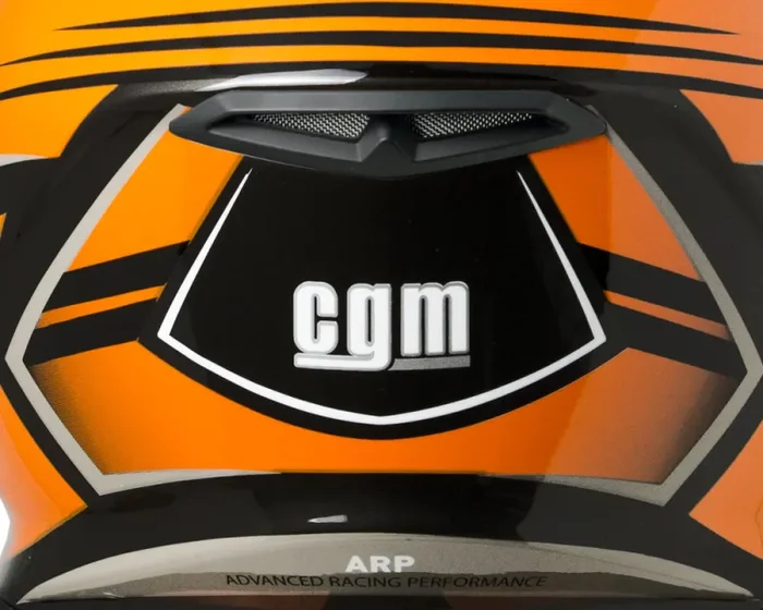 Casco Integrale per Moto Cross con Frontino CGM Track 601G Arancione - immagine 3