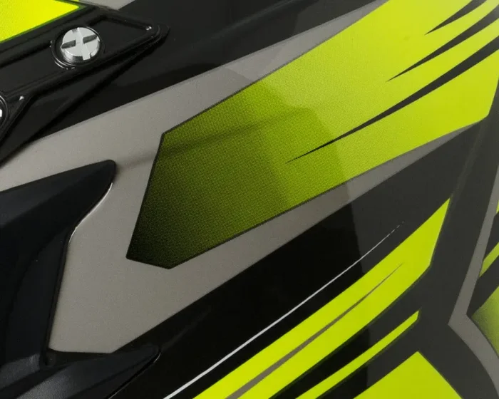 Casco Integrale per Moto Cross con Frontino CGM Track 601G Giallo Fluo - immagine 3
