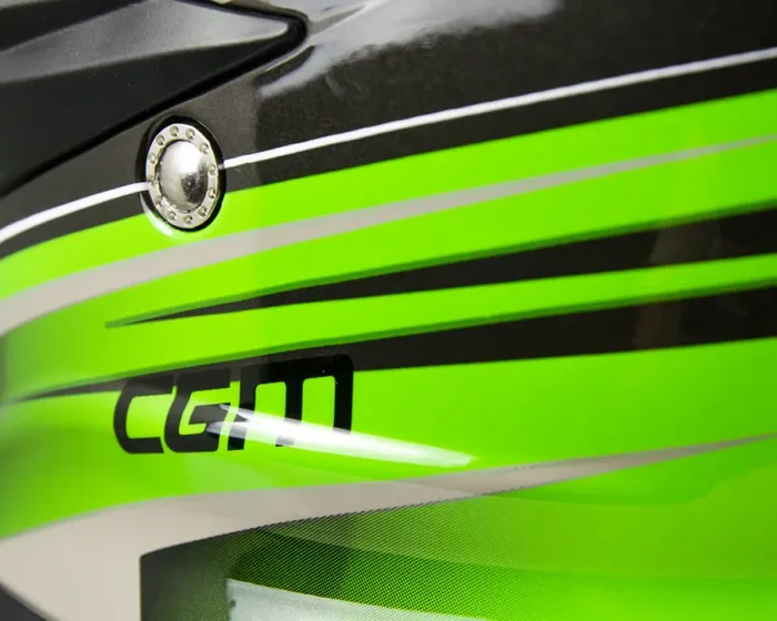 Casco Integrale per Moto Cross con Frontino CGM Track 601G Verde - immagine 2