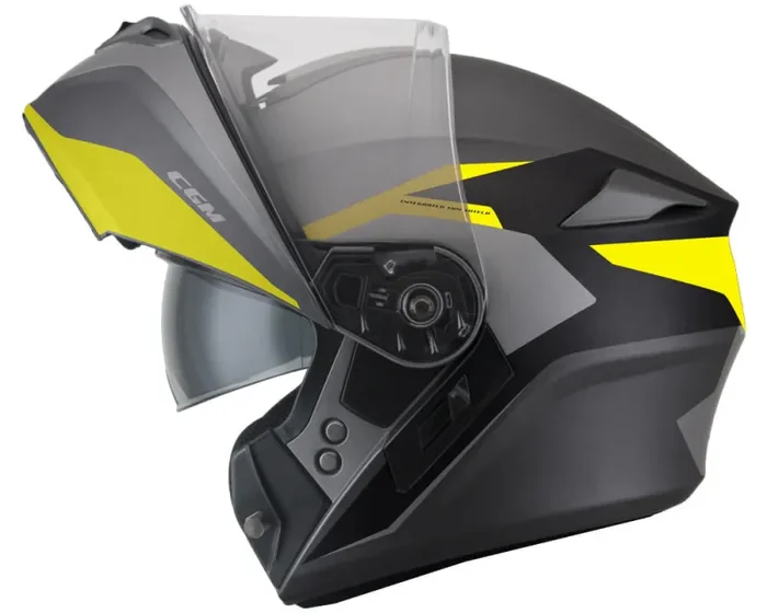 Casco Integrale per Scooter Visiera Lunga CGM Dresda 508G Giallo Fluo Opaco Varie Misure - immagine 3