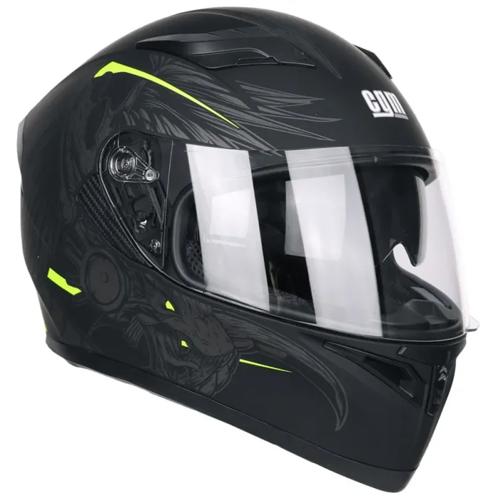 Casco Integrale per Scooter Visiera Lunga CGM Indian 316S Giallo Fluo Opaco Varie Misure