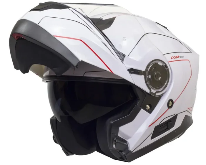 Casco Integrale per Scooter Visiera Lunga CGM Kyoto 506G Bianco Varie Misure - immagine 2