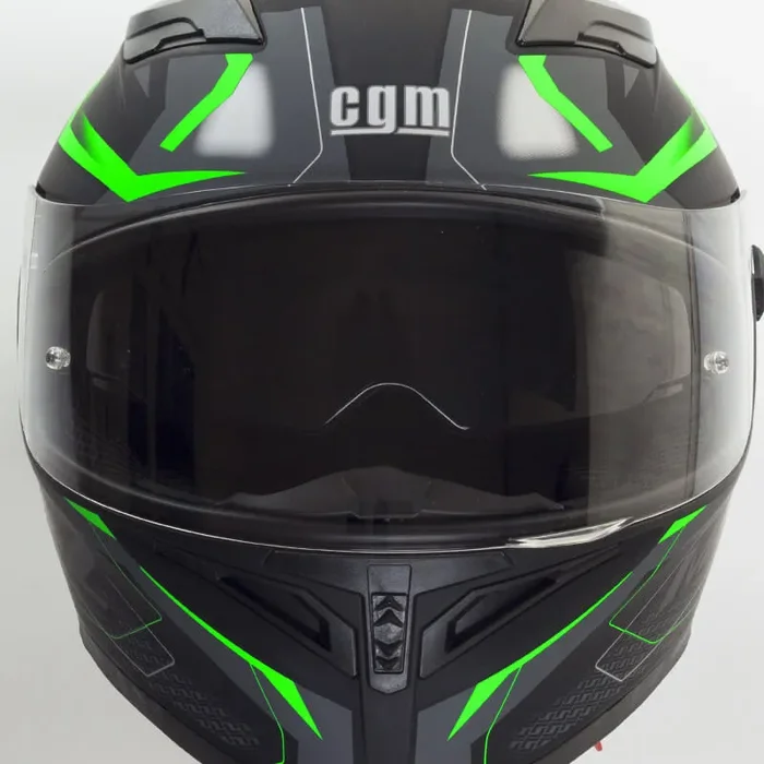 Casco Integrale per Scooter Visiera Lunga CGM Tampere Mach 2 316G Verde Fluo Opaco Varie Misure - immagine 3