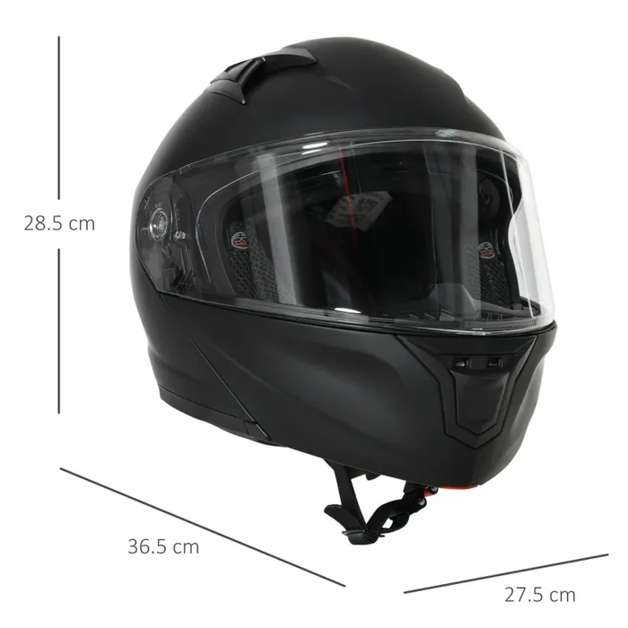 Casco Integrale per Scooter Visiera Lunga Nero Varie Misure - immagine 3