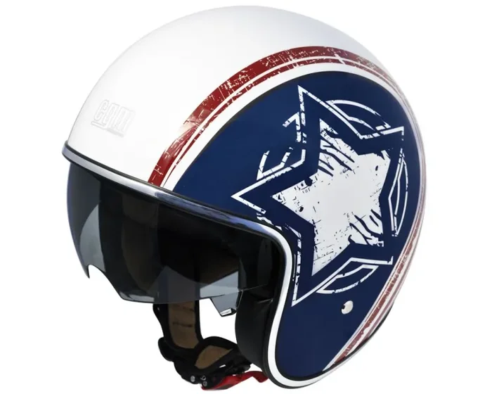 Casco Jet per Scooter Occhiale Interno CGM America 133S Bianco Vendita calda - immagine 3