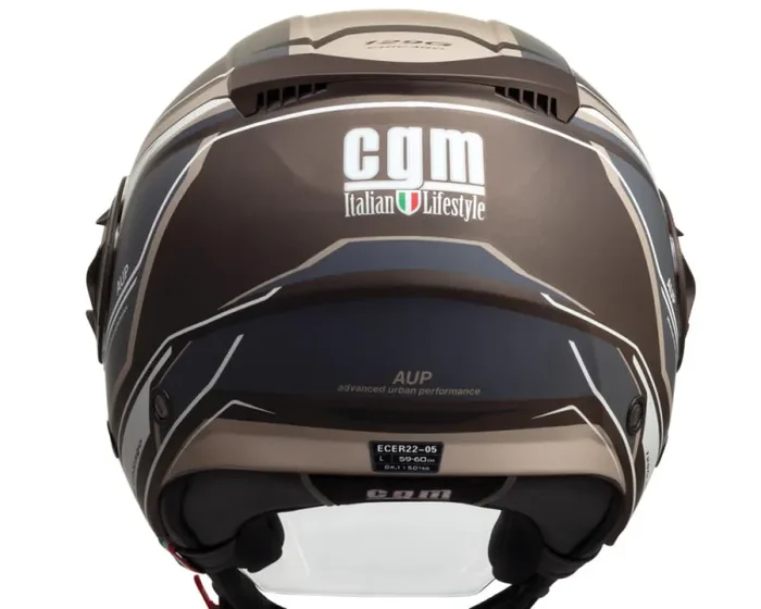 Casco Jet per Scooter Visiera Lunga CGM Chicago 129G Marrone Opaco Varie Misure - immagine 3