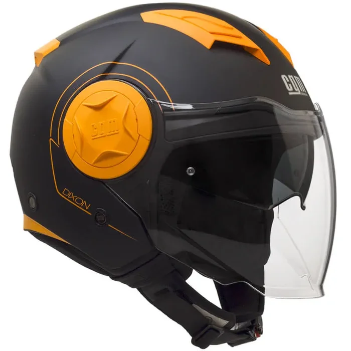 Casco Jet per Scooter Visiera Lunga CGM Dixon 129S Arancione Fluo Opaco Varie Misure