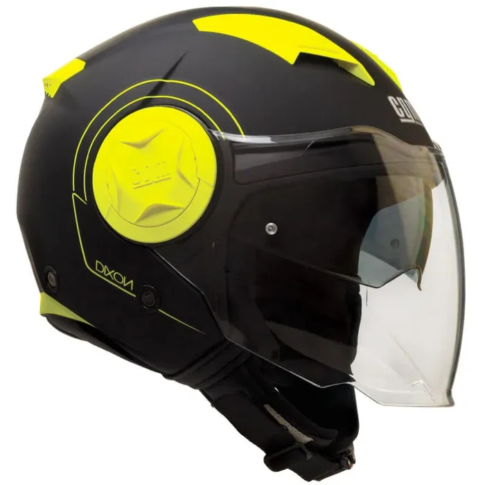 Casco Jet per Scooter Visiera Lunga CGM Dixon 129S Giallo Fluo Opaco Varie Misure Vendita calda