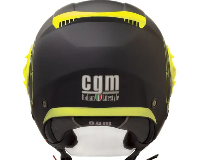 Casco Jet per Scooter Visiera Lunga CGM Dixon 129S Giallo Fluo Opaco Varie Misure Vendita calda - immagine 2