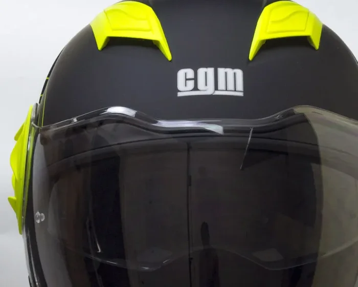 Casco Jet per Scooter Visiera Lunga CGM Dixon 129S Giallo Fluo Opaco Varie Misure Vendita calda - immagine 3