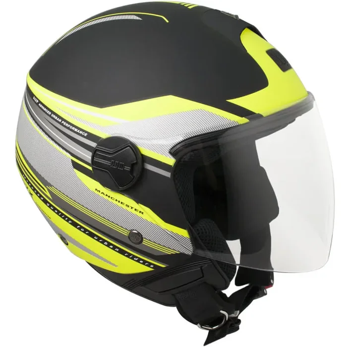 Casco Jet per Scooter Visiera Lunga CGM Manchester 107X Nero Opaco