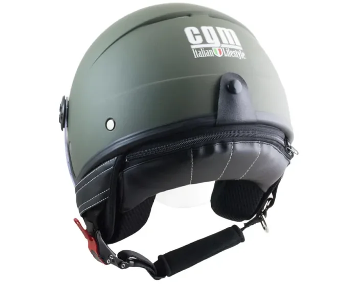 Casco Jet per Scooter Visiera Sagomata CGM Florida 109A Verde Opaco Varie Misure - immagine 3