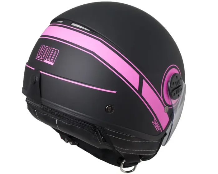 Casco Jet per Scooter Visiera Sagomata CGM Shiny 109S Fucsia Fluo Opaco - immagine 3