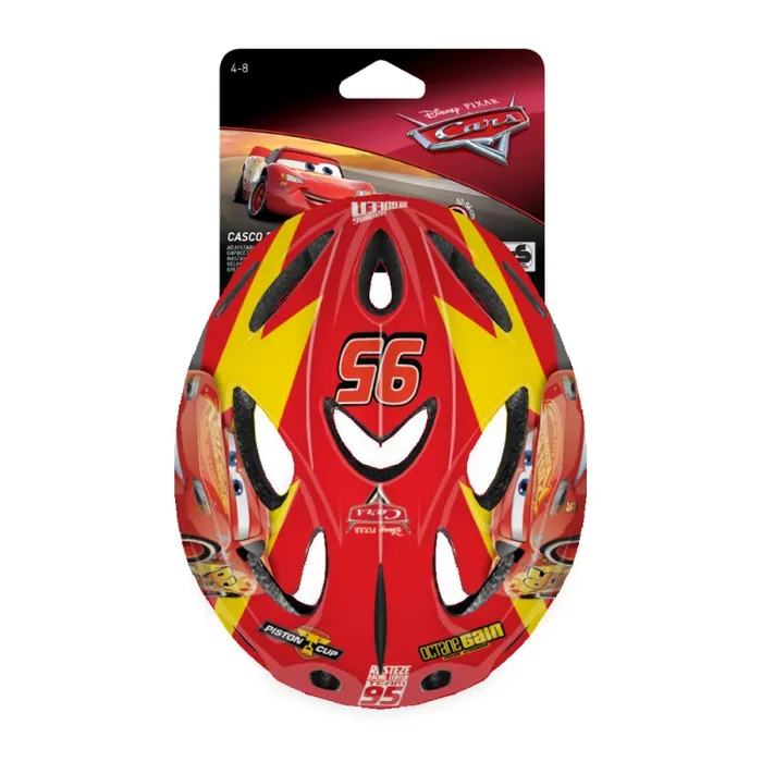Casco per Bambino Misura 52-56 cm con Fori di Aerazione con Licenza Disney Cars - immagine 2