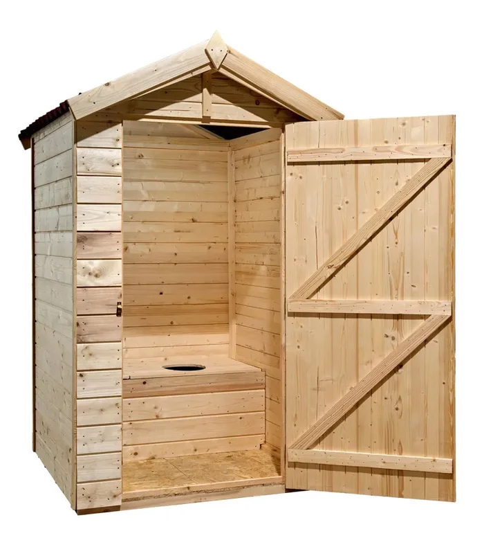 Casetta Box da Giardino 1,4×1,4 m con Pavimento e WC a Secco in Legno Picea Massello 16mm Eden - immagine 2