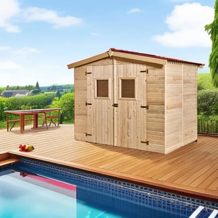 Casetta Box da Giardino 2,4×1,6 m con Pavimento in Legno Picea Massello 16mm Eden - immagine 2