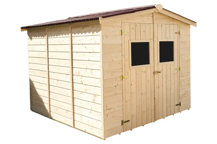 Casetta Box da Giardino 2,4×2,4 m con Pavimento in Legno Picea Massello 16mm Eden