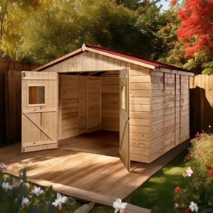 Casetta Box da Giardino 2,8×2,8 m Senza Pavimento in Legno Picea Massello 16mm Eden - immagine 3