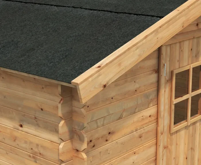 Casetta Box Da Giardino 250x250x194-235A cm Porta Doppia con Serratura Arisa in Legno di Abete Marrone - immagine 3