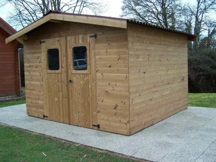 Casetta Box da Giardino 3,16×2,4 m Senza Pavimento in Legno Picea Massello 19mm Tetto a Lastre Therma - immagine 2