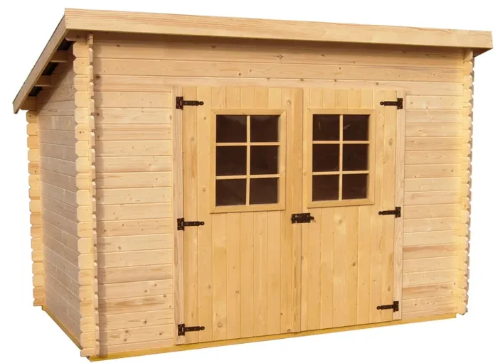 Casetta Box da Giardino 3×1,85 m Senza Pavimento in Legno Picea Massello 20mm Charente