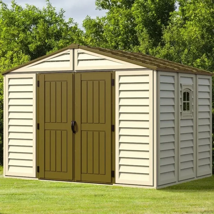 Casetta Box da Giardino 325x240x233 cm in PVC Avorio/Marrone - immagine 3