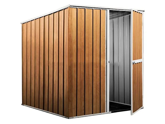 Casetta Box da Giardino in Lamiera di Acciaio Porta Utensili 175x185x192 cm Enaudi Legno - immagine 2