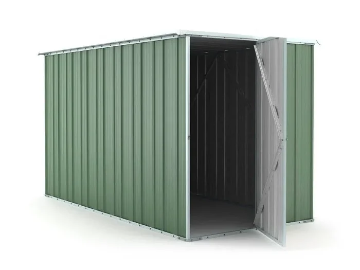 Casetta Box da Giardino in Lamiera di Acciaio Porta Utensili 175x307x182 cm Enaudi Verde - immagine 2