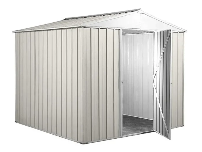 Casetta Box da Giardino in Lamiera di Acciaio Porta Utensili 275x175x215 cm Enaudi Bianco - immagine 2