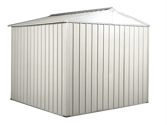 Casetta Box da Giardino in Lamiera di Acciaio Porta Utensili 275x175x215 cm Enaudi Bianco - immagine 3