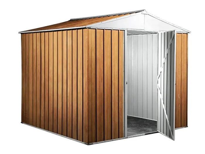 Casetta Box da Giardino in Lamiera di Acciaio Porta Utensili 275x175x215 cm Enaudi Legno - immagine 2