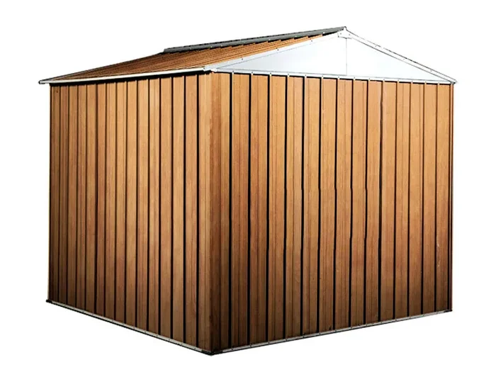 Casetta Box da Giardino in Lamiera di Acciaio Porta Utensili 275x175x215 cm Enaudi Legno - immagine 3