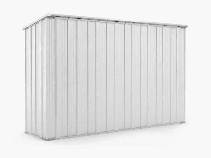 Casetta Box da Giardino in Lamiera di Acciaio Porta Utensili 307x100x192 cm Enaudi Bianco - immagine 3