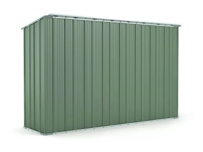 Casetta Box da Giardino in Lamiera di Acciaio Porta Utensili 307x100x192 cm Enaudi Verde - immagine 3