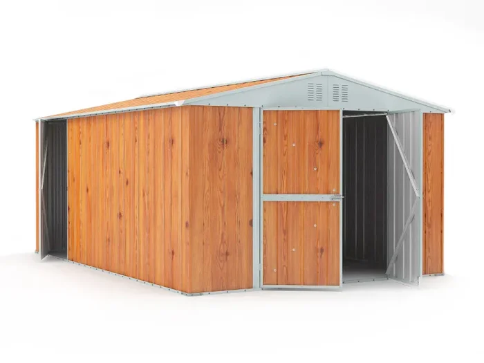 Casetta Box da Giardino in Lamiera di Acciaio Porta Utensili 327x459x217 cm Enaudi Legno Online - immagine 2