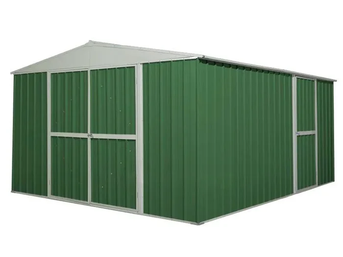 Casetta Box da Giardino in Lamiera di Acciaio Porta Utensili 360x430x210 cm Enaudi Verde