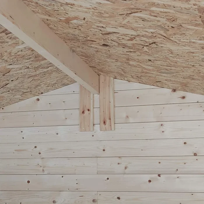 Casetta Box da Giardino per Attrezzi 198×130 cm con Porta Singola Cieca in Legno Castagno - immagine 3