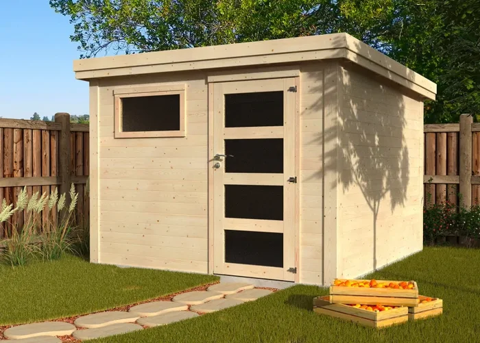 Casetta Box da Giardino per Attrezzi 3×3,05m Senza Pavimento in Legno Abete 28mm Paco - immagine 2