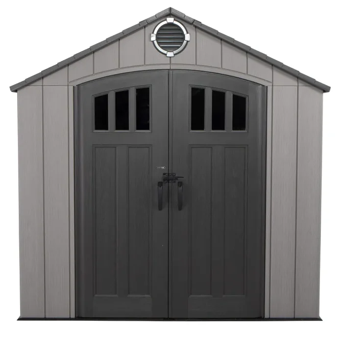 Casetta Box da Giardino Porta Utensili 238×223 cm in Polietilene Grigio In saldo - immagine 3