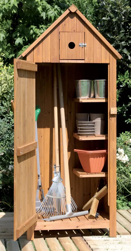 Casetta Box da Giardino Porta Utensili 77×54,3×179 cm in Legno