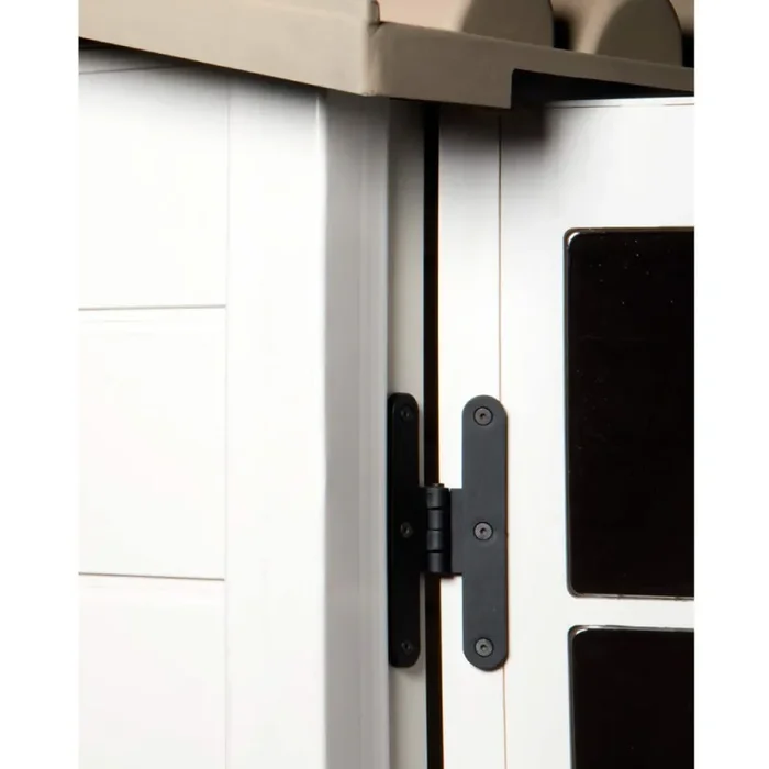 Casetta Box Ripostiglio Capanno in Pvc per Attrezzi 82,5X82,5X215Cm Tuscany New Evo 80 Beige - immagine 3