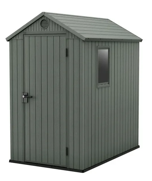 Casetta da Giardino Porta Attrezzi 125,8×184,5×205,1 cmin Evotech+ Keter Darwin 4×6 Verde Sconti