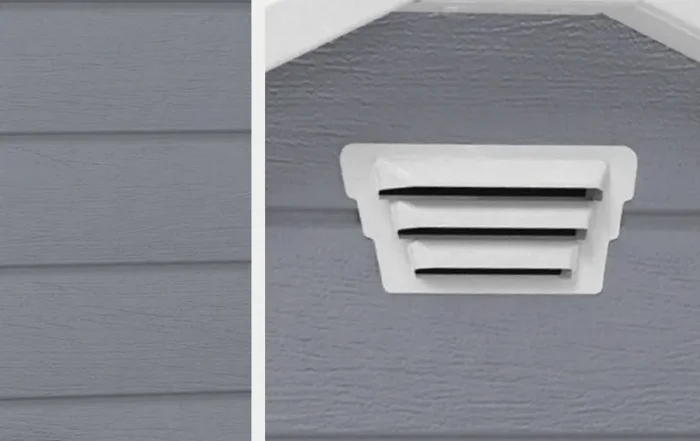 Casetta da Giardino Porta Attrezzi 183,5x111x200,5 cmin Resina Effetto Legno Keter Manor Pent 6×4 Grigia Vendita calda - immagine 3