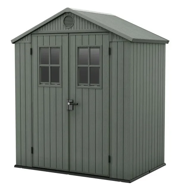 Casetta da Giardino Porta Attrezzi 190x122x221 cmin Evotech+ Keter Darwin 6×4 Verde