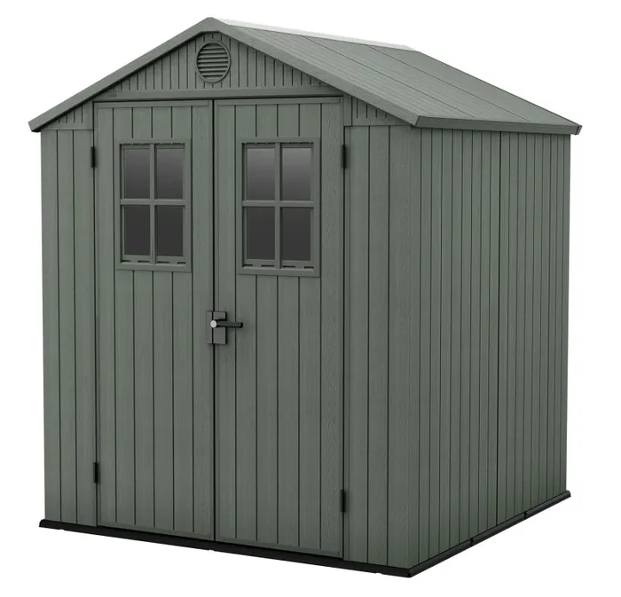 Casetta da Giardino Porta Attrezzi 190x183x221 cmin Evotech+ Keter Darwin 6×6 Verde