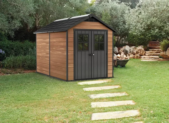 Casetta da Giardino Porta Attrezzi 228x350x252 cmin Evotech+ Keter Newton 7511 Marrone Vendita calda - immagine 2