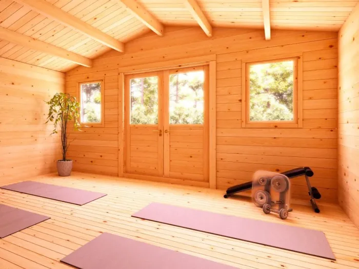 Casetta da Giardino Porta Doppia 3 Finestre 500×500 cm in Legno Lavinia - immagine 3