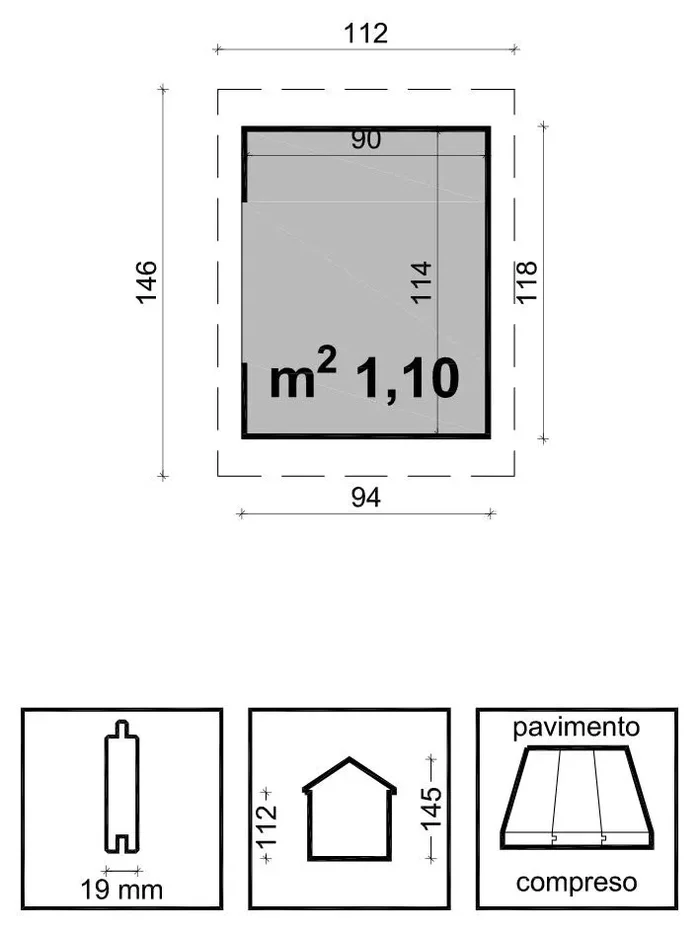 Casetta per Bambini da Esterno 105×130 cm in Legno Emily - immagine 2